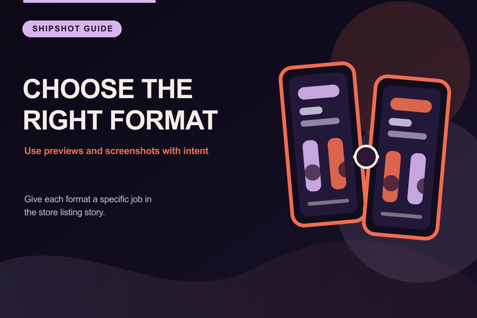 When to use app previews and screenshots together