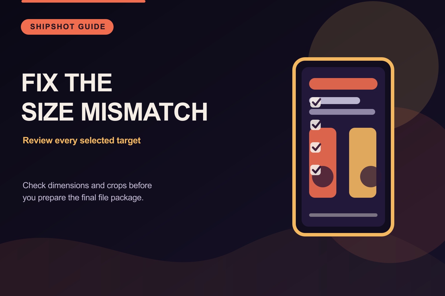 How to fix a screenshot size mismatch before upload
