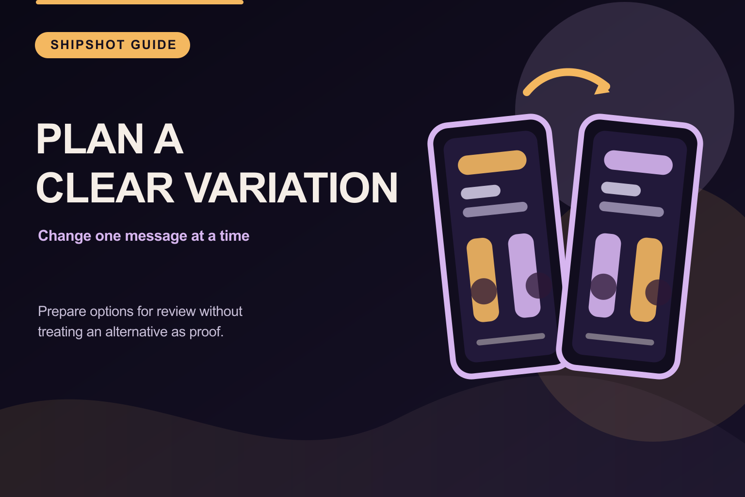 How to plan a clear app-store screenshot variation
