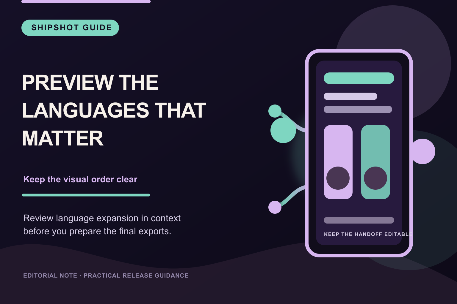 Which languages should you preview in an app screenshot release?