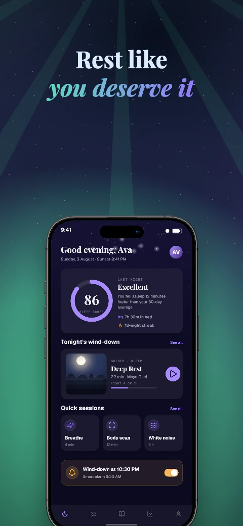 Aurora app screenshot template cover