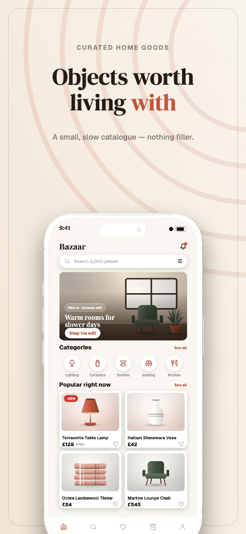Bazaar app screenshot template cover