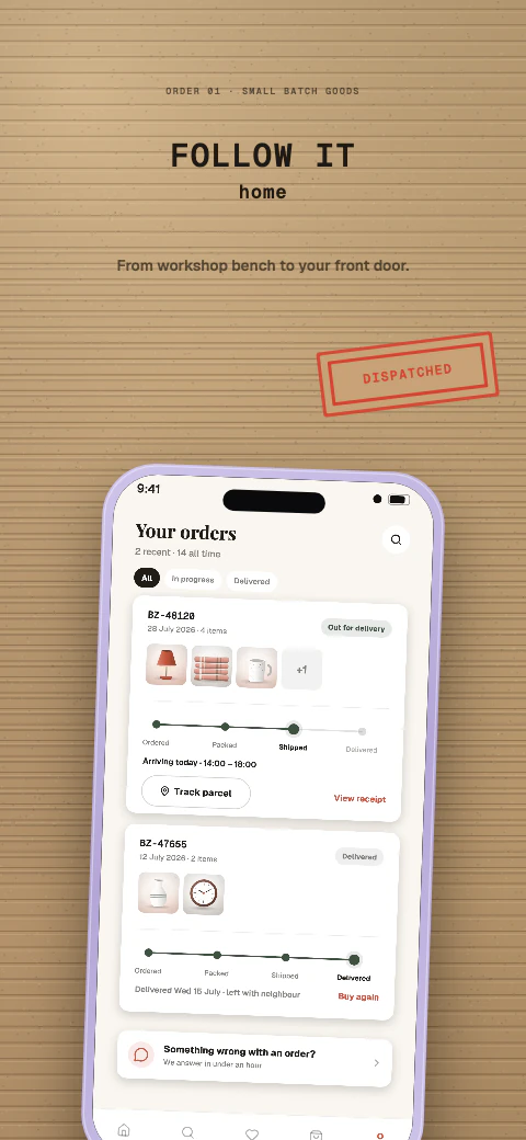 Kraft app screenshot template cover