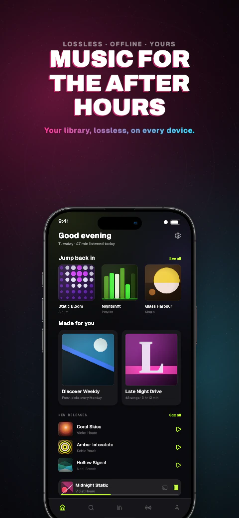 Neon app screenshot template cover