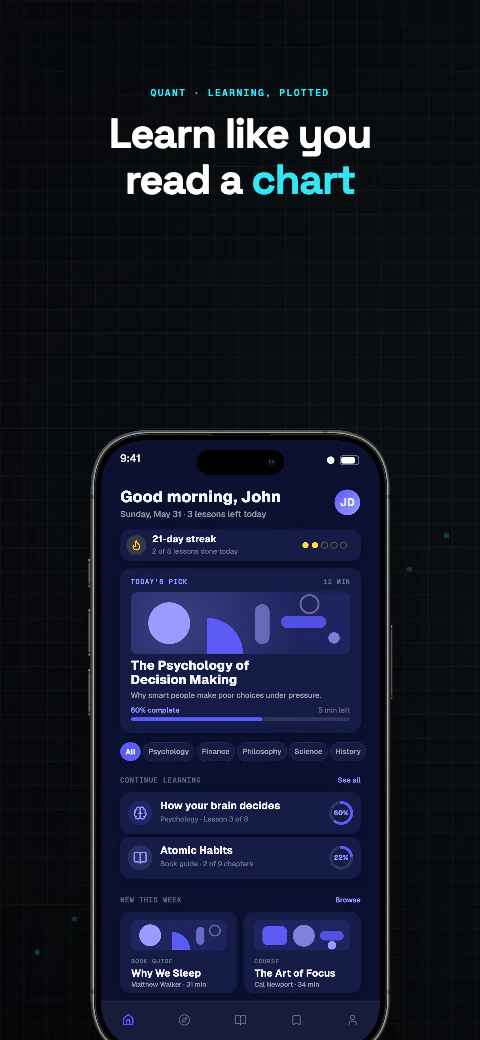 Quant app screenshot template cover