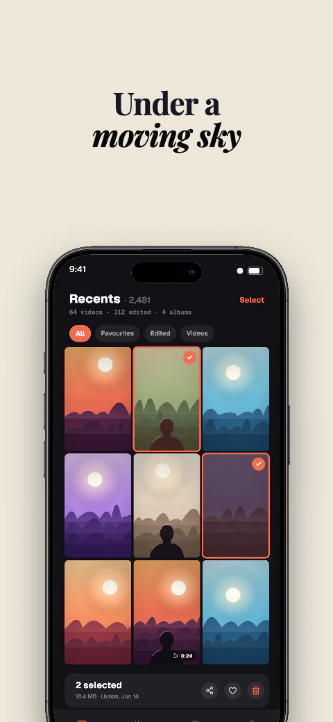 Shutterdrift app screenshot template cover