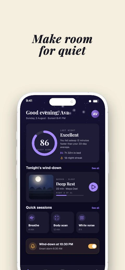Tacet app screenshot template cover