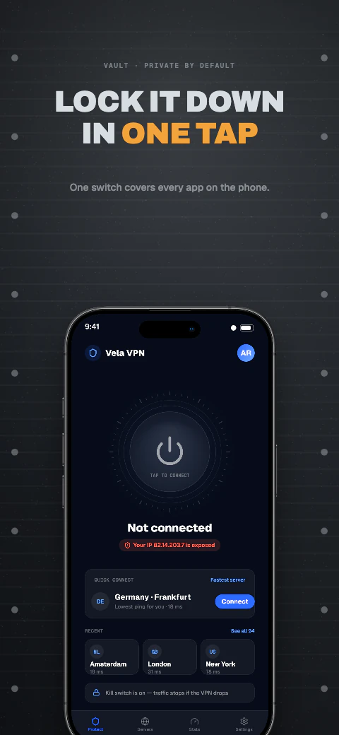 Vault app screenshot template cover