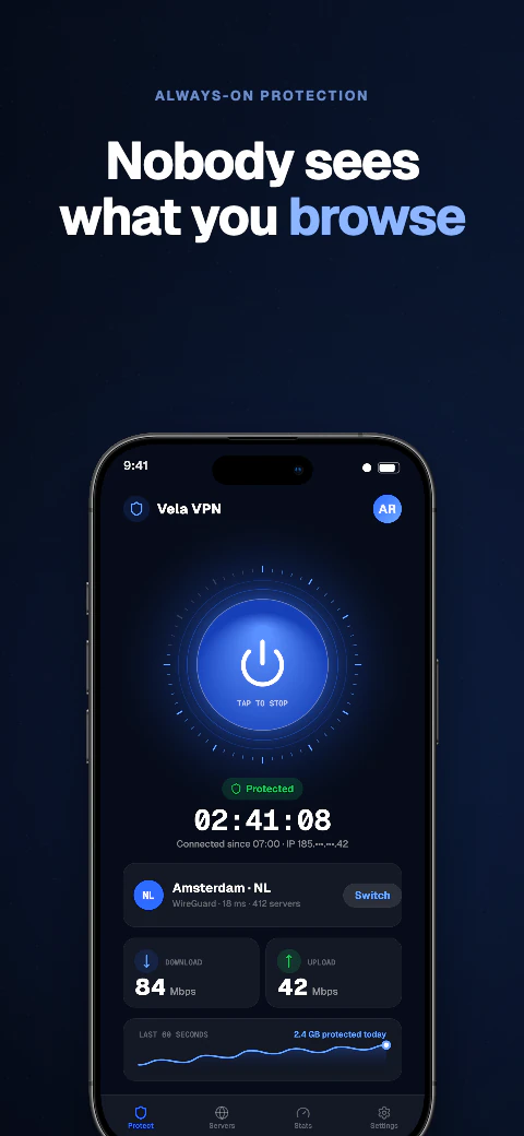 Vela second store screenshot