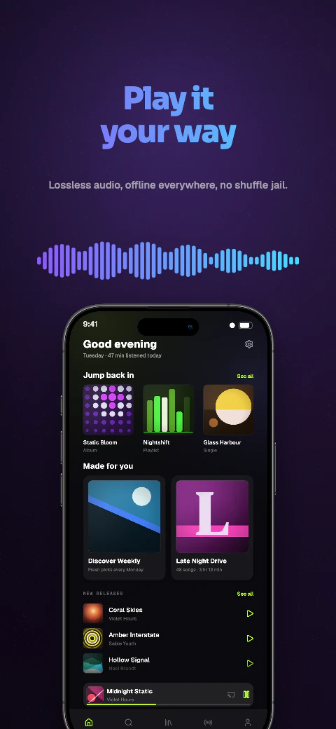 Waveform app screenshot template cover
