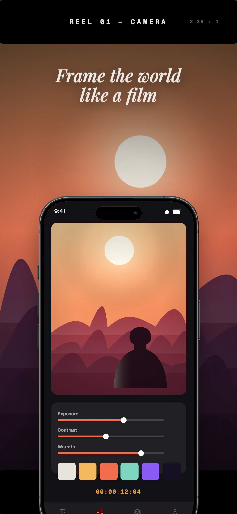 Widescreen app screenshot template cover