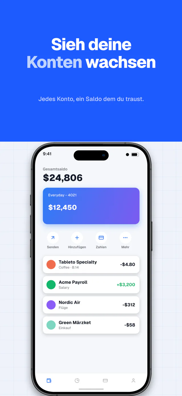 Ledger Template-Set — App-Store-Screenshot in Shipshot erstellt