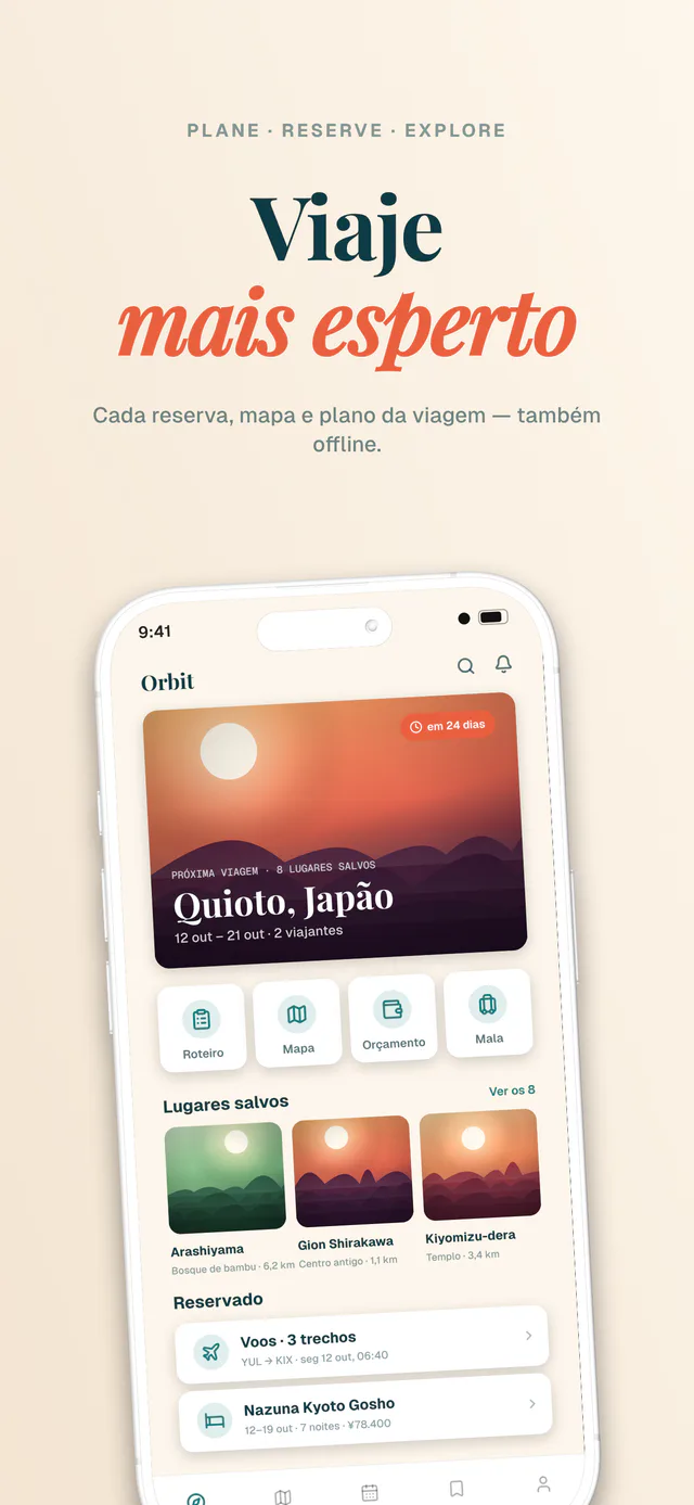 Orbit conjunto de templates — captura da App Store feita no Shipshot