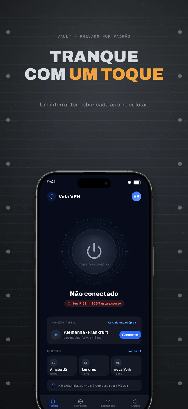 Vault conjunto de templates — captura da App Store feita no Shipshot