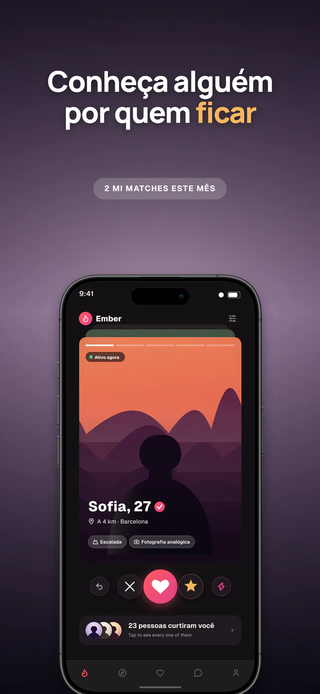 Ember conjunto de templates — captura da App Store feita no Shipshot